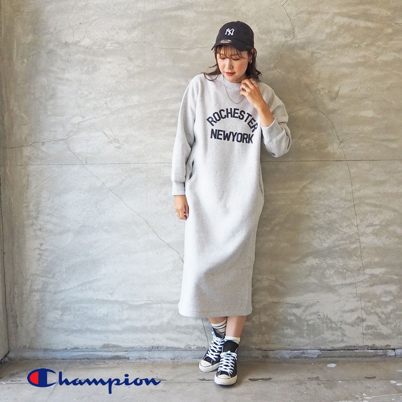 Japan Champion 23FW Long Sleeve Dress with Kangaroo Pocket