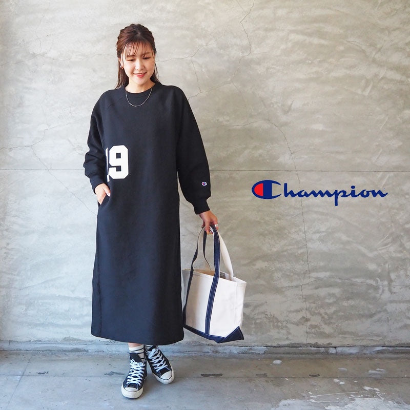 Japan Champion 23FW Long Sleeve Dress with Kangaroo Pocket