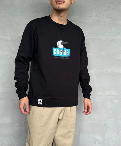 Chums Sweatshirt with Nostalgic Albatross Face Logo and Printed Pattern