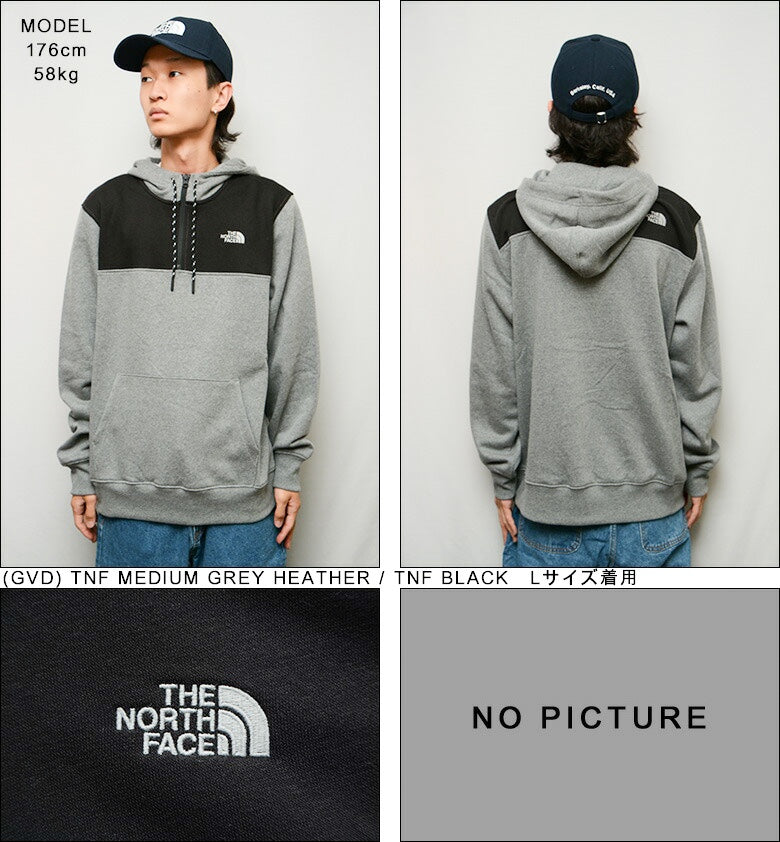 North Face Color Block Hoodie with Embroidered Logo Front and Back