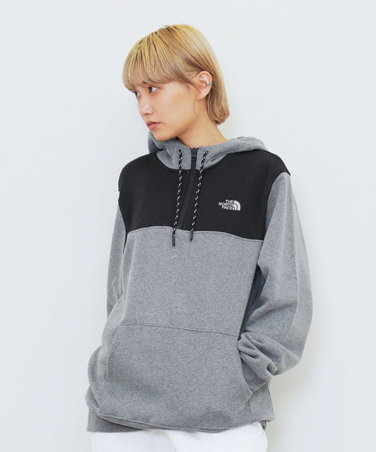 North Face Color Block Hoodie with Embroidered Logo Front and Back