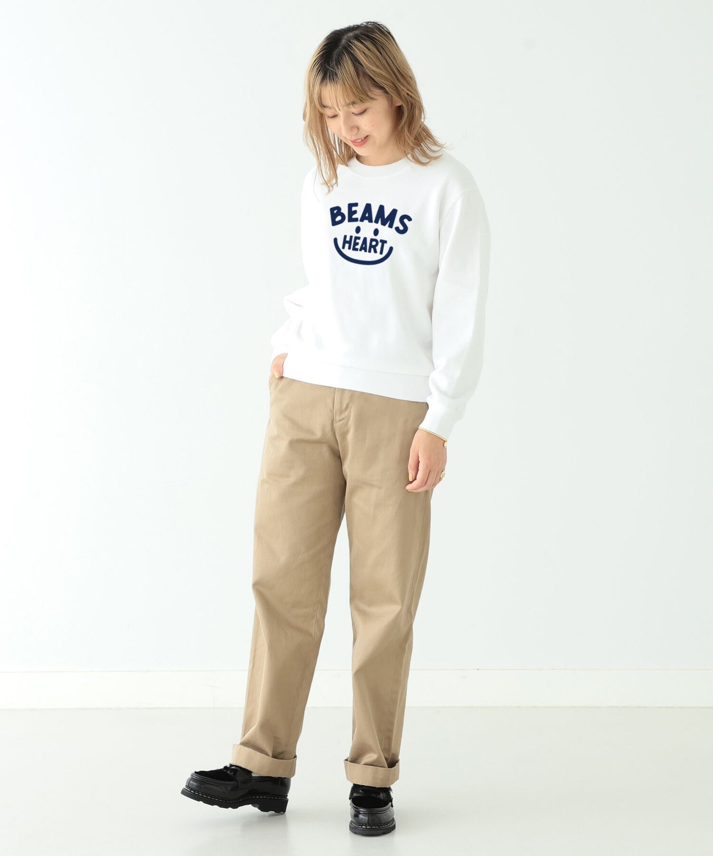 Beams Smiley Face Logo Sweatshirt