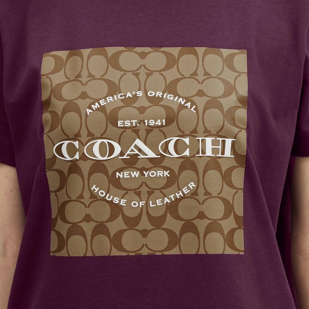 Coach Monogram Square Logo Short Sleeve Couple Tee