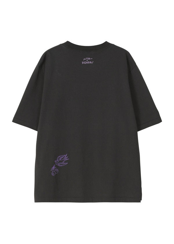 NYA x KENDAI Embroidered Bird & Cat Couple Tee