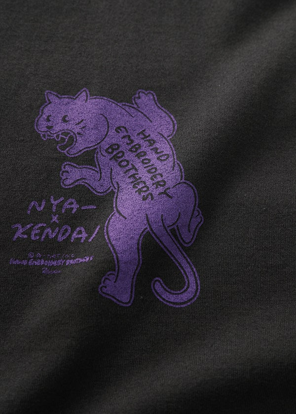 NYA x KENDAI Embroidered Bird & Cat Couple Tee