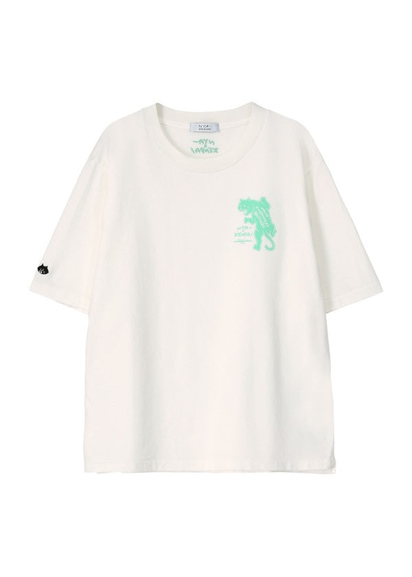 NYA x KENDAI Embroidered Bird & Cat Couple Tee